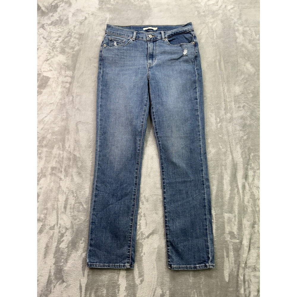 Levis Jeans Womens 6 W28 L30 Blue Classic Straight Western Cowgirl Mid Rise Walk